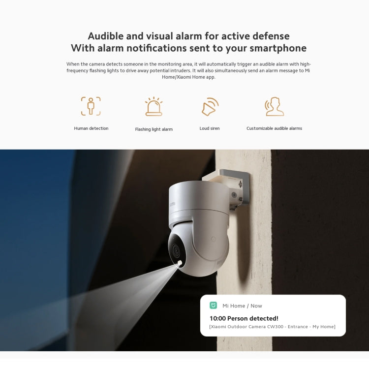 Original Xiaomi CW300 4MP Outdoor Camera IP66 Waterproof Full Color Night Vision WiFi Camera, US Plug Original Xiaomi CW300 4MP Outdoor Camera IP66 Waterproof Full Color Night Vision WiFi Camera, US Plug